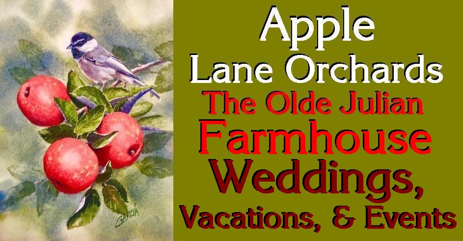 Julian Weddings, Vacation Farmhouse, and Events